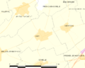 Map commune FR insee code 62639