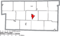 Map of Holmes County Ohio Highlighting Millersburg Village