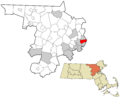 Middlesex County Massachusetts incorporated and unincorporated areas Malden highlighted