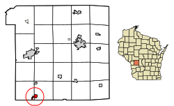 Location of Cashton in Monroe County, Wisconsin.