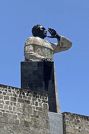 An image of Montesinos' statue in Santo Domingo