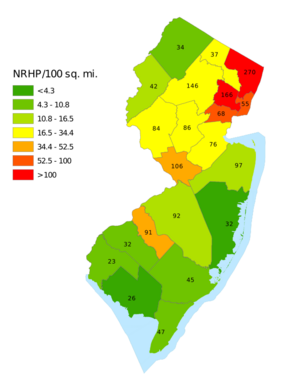 NRHP New Jersey Map
