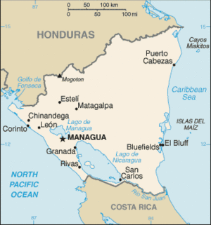Nicaragua CIA map