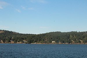 North Pender Island from water