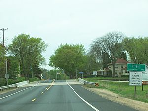 Looking south at Plain on Wisconsin Highway 23