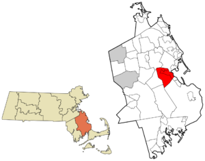 Location in Plymouth County in Massachusetts