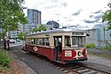 Portland 813 at Willamette Shore Trolley's Bancroft St terminus, May 2010.jpg