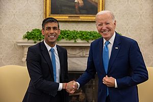 President Joe Biden meets with Prime Minister Rishi Sunak in the Oval Office