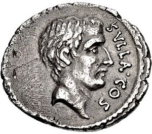 Q. Pompeius Rufus, denarius, 54 BC, RRC 434-1 (Sulla only)