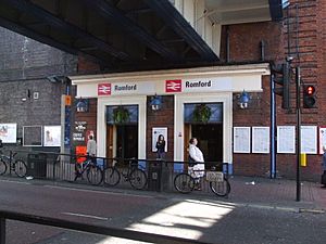 Romford station entrance
