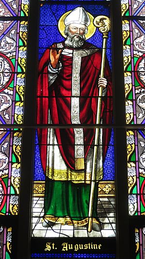 Saint Augustine Catholic Church (Minster, Ohio) - stained glass, St. Augustine of Hippo