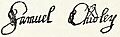 Samuel Chidley signature