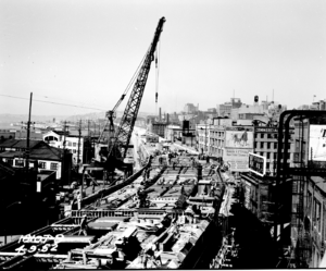Seattle - Alaskan Way Viaduct under construction - 1952