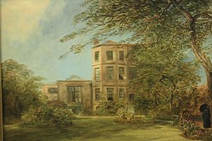 Sir David Wilkie's residence in Kensington London, by William Collins 1841 (painted just after Wilkie's death)