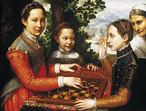 Sofonisba Anguissola - Portrait of the Artist's Sisters Playing Chess - WGA00697