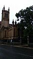 St David's Church and the entrance to Ramshorn Cemetery on Ingram Street, Glasgow