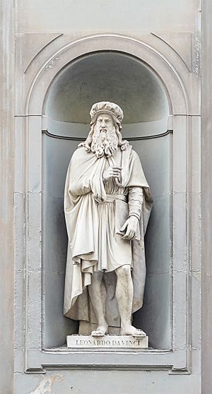Statue of Leonardo da Vinci (Uffizi).jpg