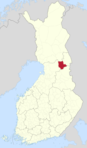 Location of Taivalkoski in Finland