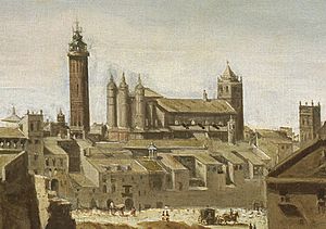Templo mudéjar del Pilar en 1647