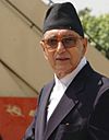 The Prime Minister of Nepal, Shri Girija Prasad Koirala being seen off by the Union Minister of Water Resources, Prof. Saif-ud-din Soz at Indira Gandhi International Airport in New Delhi on April 06, 2007 (cropped)