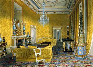 The Yellow Drawing Room at Buckingham Palace – James Roberts