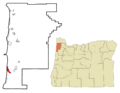 Tillamook County Oregon Incorporated and Unincorporated areas Pacific City Highlighted