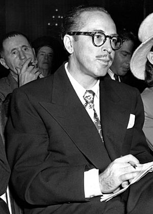 Trumbo at House Un-American Activities Committee hearings, 1947