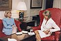 U.S. First Lady Hillary Clinton met with Princess Diana