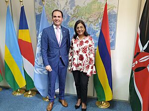 UNODC Regional Representative for Eastern Africa meets with Hon. Mrs. Fazila Jeewa-Daureeawoo, Vice Prime Minister of Mauritius to agree on a common agenda for action in 2019