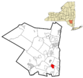 Ulster County New York incorporated and unincorporated areas Clintondale highlighted
