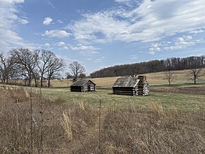 Valley Forge National Historical Park cabins and fields