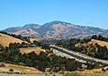 View of Mount Diablo and CA Highway 24 from Lafayette Heights (cropped)