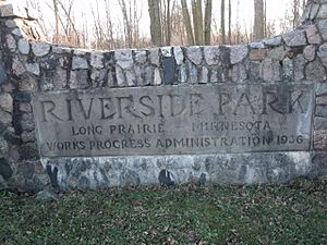WPA stone work at Riverside Park, Long Prairie, Minnesota