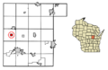 Waupaca County Wisconsin Incorporated and Unincorporated areas Scandinavia Highlighted