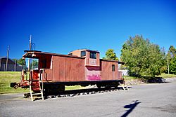 Caboose on display in Wingo