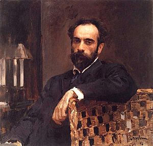 1893 Levitan - Porträt von Serow