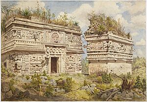 Adela Breton - Ruins at Chichen Itza Yucatan Mexico Depicts east facade of Monjas - (MeisterDrucke-1020179)