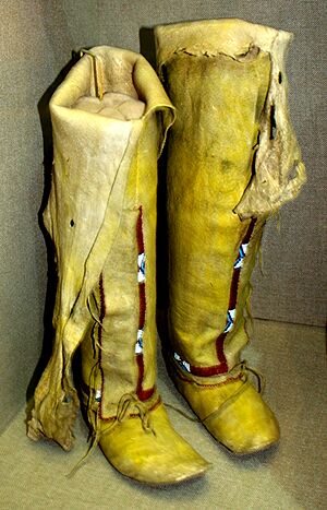 Arapaho leggings moccasins 1910 OHS