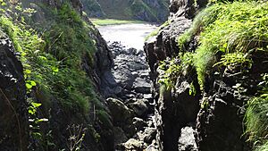 Balcreuchan Cave beach access, Balcreuchan Port, South Ayrshire