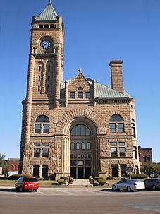 Clock–tower side of courthouse building