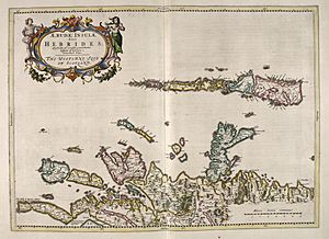 Blaeu - Atlas of Scotland 1654 - ÆBUDÆ INSULÆ - The Hebrides