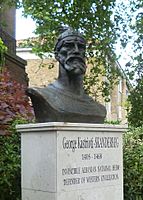 Bust of Skanderbeg, Bayswater (cropped)