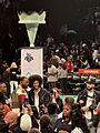 Carmelo Anthony and Colin Kaepernick at the New York Liberty-Las Vegas Aces WNBA game, October 1, 2024