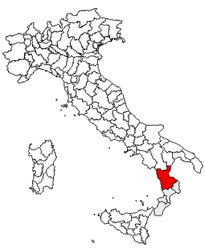 Location of Province of Cosenza