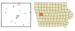 Location of Kiron, Iowa