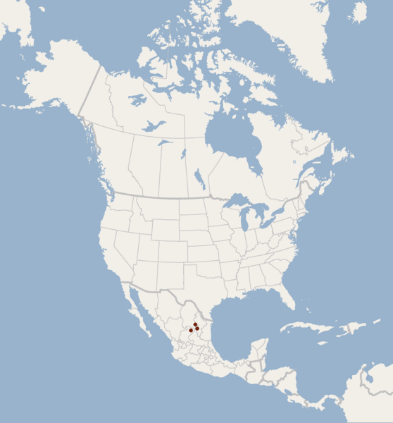 Distribution of Myotis planiceps