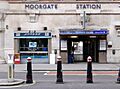 Entrance to underground station, west side of Moorgate, London - geograph.org.uk - 1408534