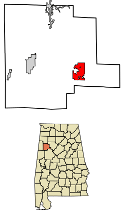 Location of Berry in Fayette County, Alabama.