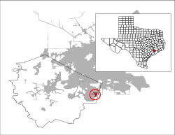 Location of Arcola, Texas
