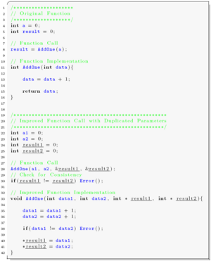 Function Parameter Duplication